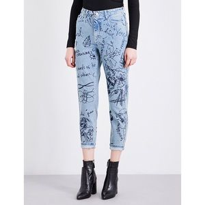 Topshop Graffiti mom jeans